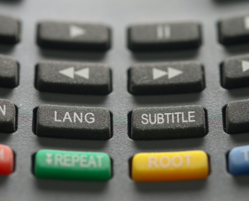 Image of buttons on a TV remote control
